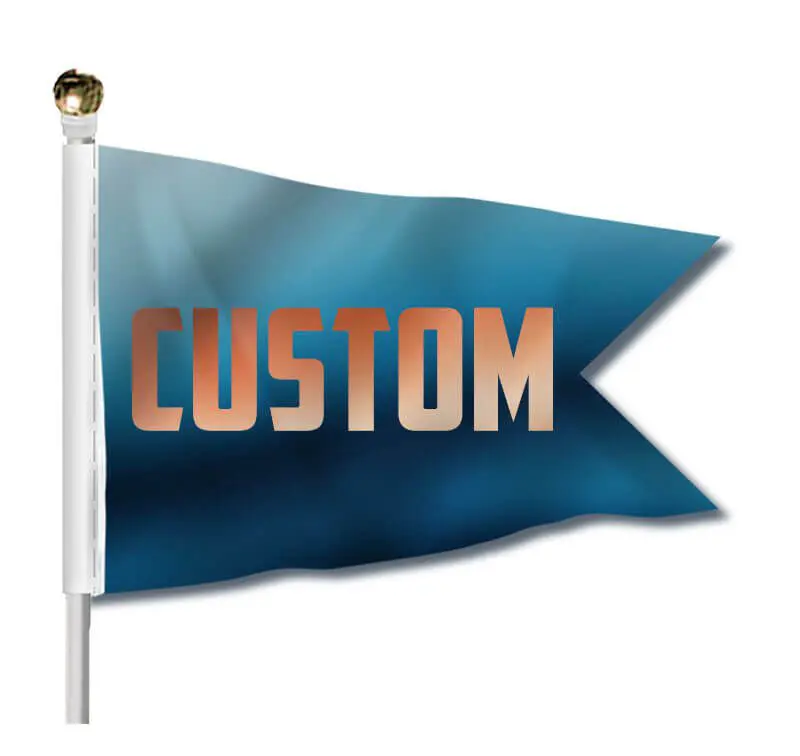custom burgee flag finishing options pole sleeve