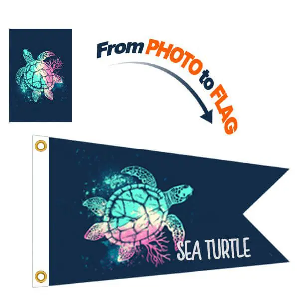 custom burgee flag from photo to flag