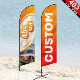 Custom Feather Flags | Vertical Swooper Flag for Outdoor Advertising