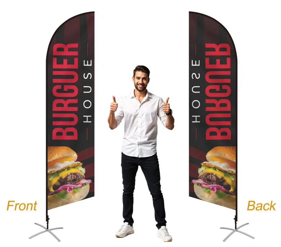 custom feather flags single sided printing
