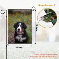 Custom garden flag 12x18 inch with sleeve opening, pet photo printed on outdoor flag