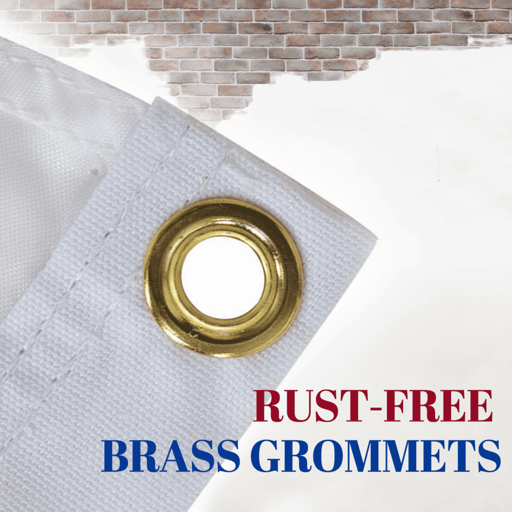 Custom Pennant Flags | Personalized Triangular Flags for Teams & Events 7 Close-up of custom pennant flag with rust-free brass grommets, ensuring durability and long-lasting performance.