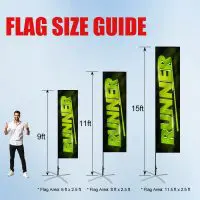 Custom Rectangle Flags | No-Wrinkle & Vibrant Printing 13 Custom Rectangle Flag Size Guide - Compare Different Flag Sizes and Dimensions