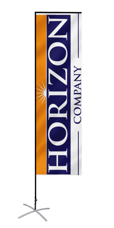 custom rectangular flags design temp company