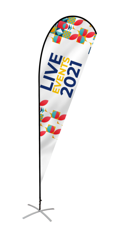 custom teadrop flags design temp event