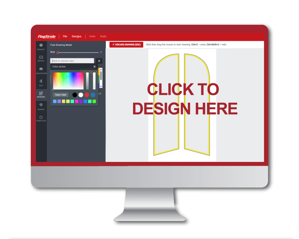 design online tool feather flag flagstride 2