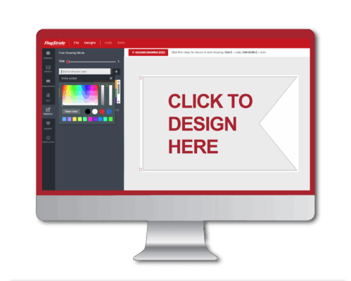 design online tool guidon flag flagstride