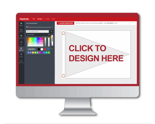 design online tool pennant flag flagstride