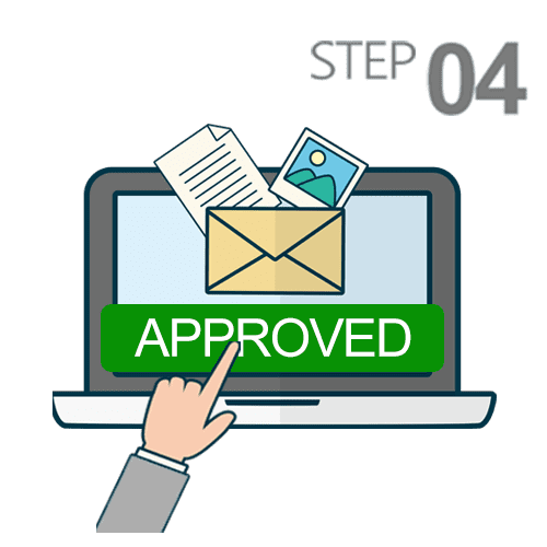 order process step 4.proof approved
