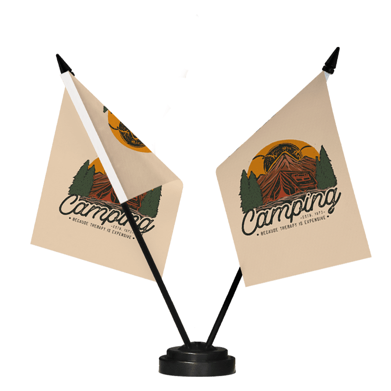 custom desk flag double