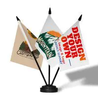 Alternative view of Custom Desk Flags | Personalized Table Flag Set for Office