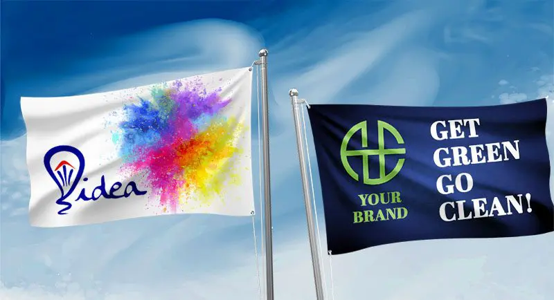Customer flags free mockup