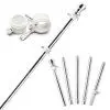 Sectional Wall Mount Flag Pole with Rotating Rings | Stainless Steel 2 Sectional wall mount flag pole with rotating rings and stainless steel pole sections