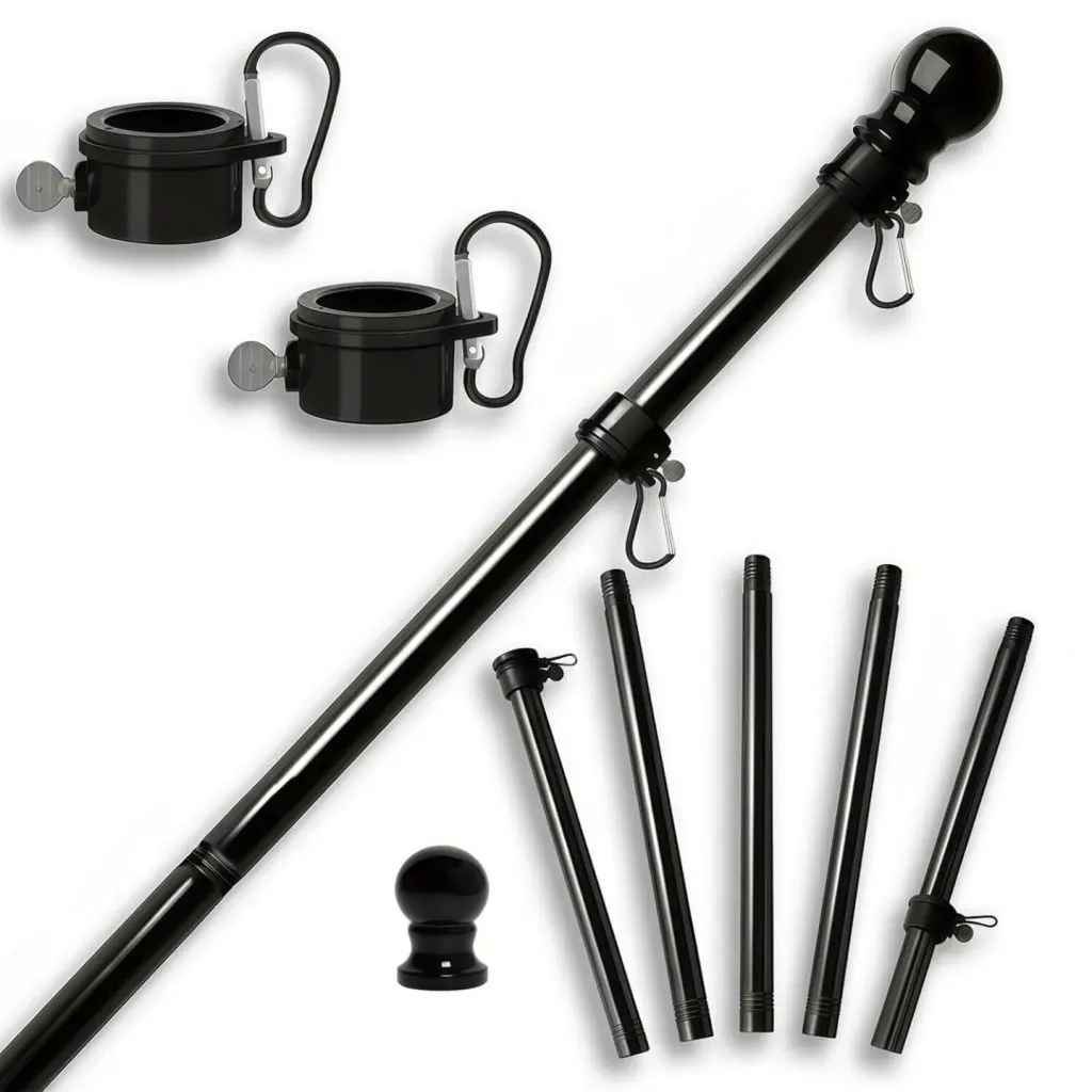 Sectional Wall Mount Flag Pole with Rotating Rings | Stainless Steel 9 Sectional Wall Mount Flag Pole with Rotating Rings | Stainless Steel - Image 7