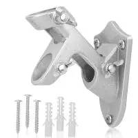 2-position wall mount flagpole bracket stainless steel with mounting hardware