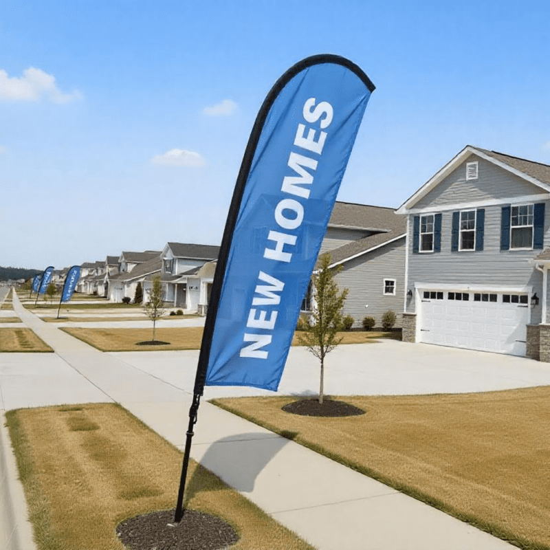 custom feather flags display