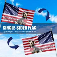 custom flags Single-Sided printing with reverse image on the back, lightweight design perfect for short-term displays.