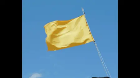 Lightweight custom flag flying in the wind, animation for product display