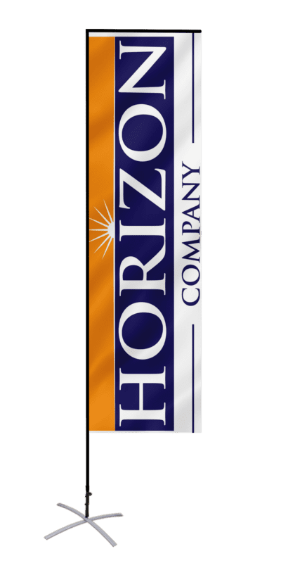 custom rectangular flags design temp company