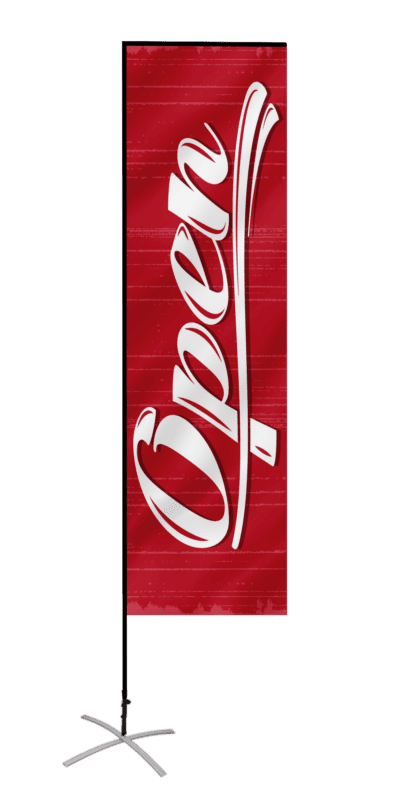 custom rectangular flags design temp open