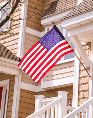 custom standard flag care instruction