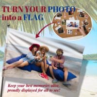 Custom standard flag with a personalized photo print. Turn your favorite memories into a high-quality flag for decoration, gifts, or special occasions.