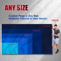 custom standard flag size comparison