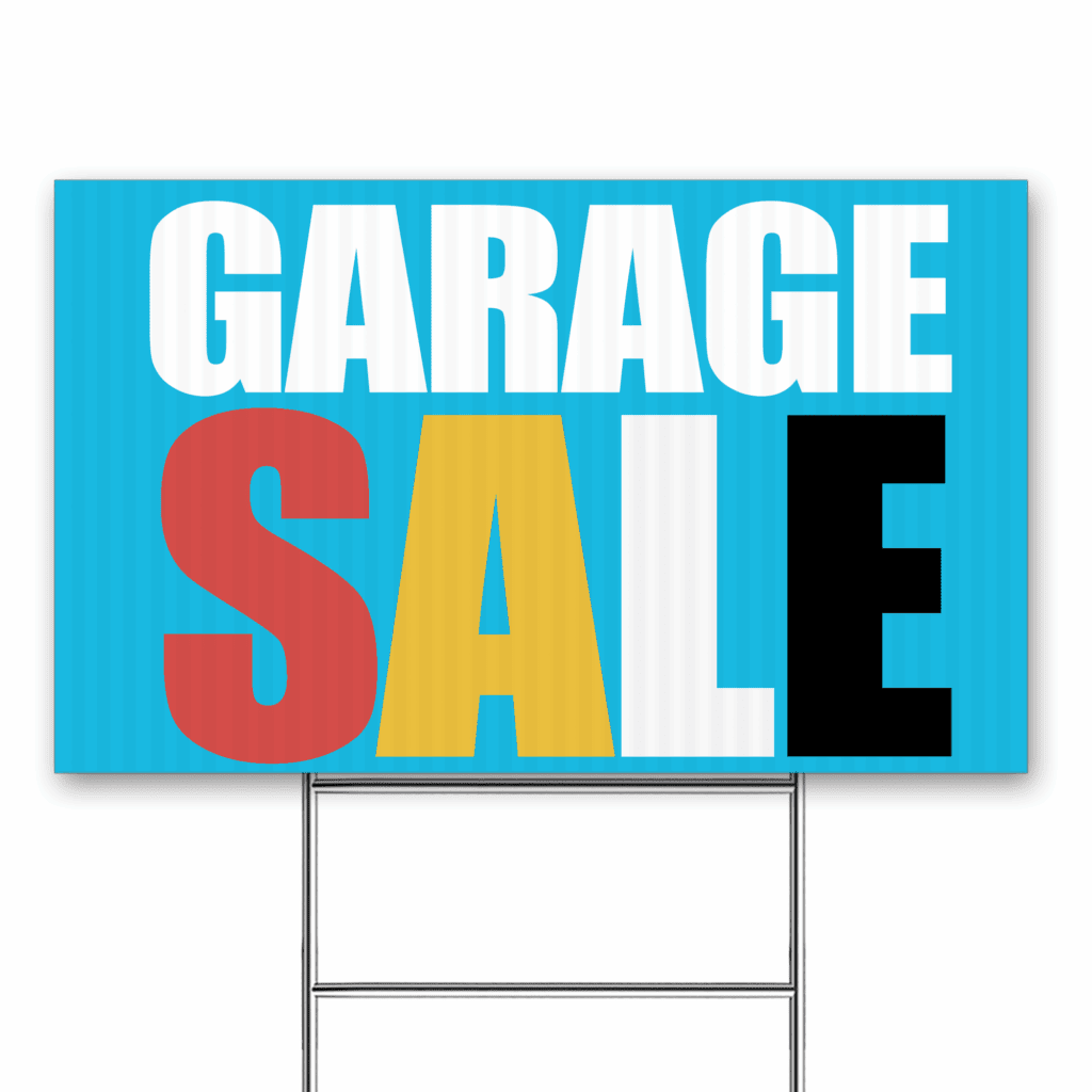 custom yard sign temp garage sale