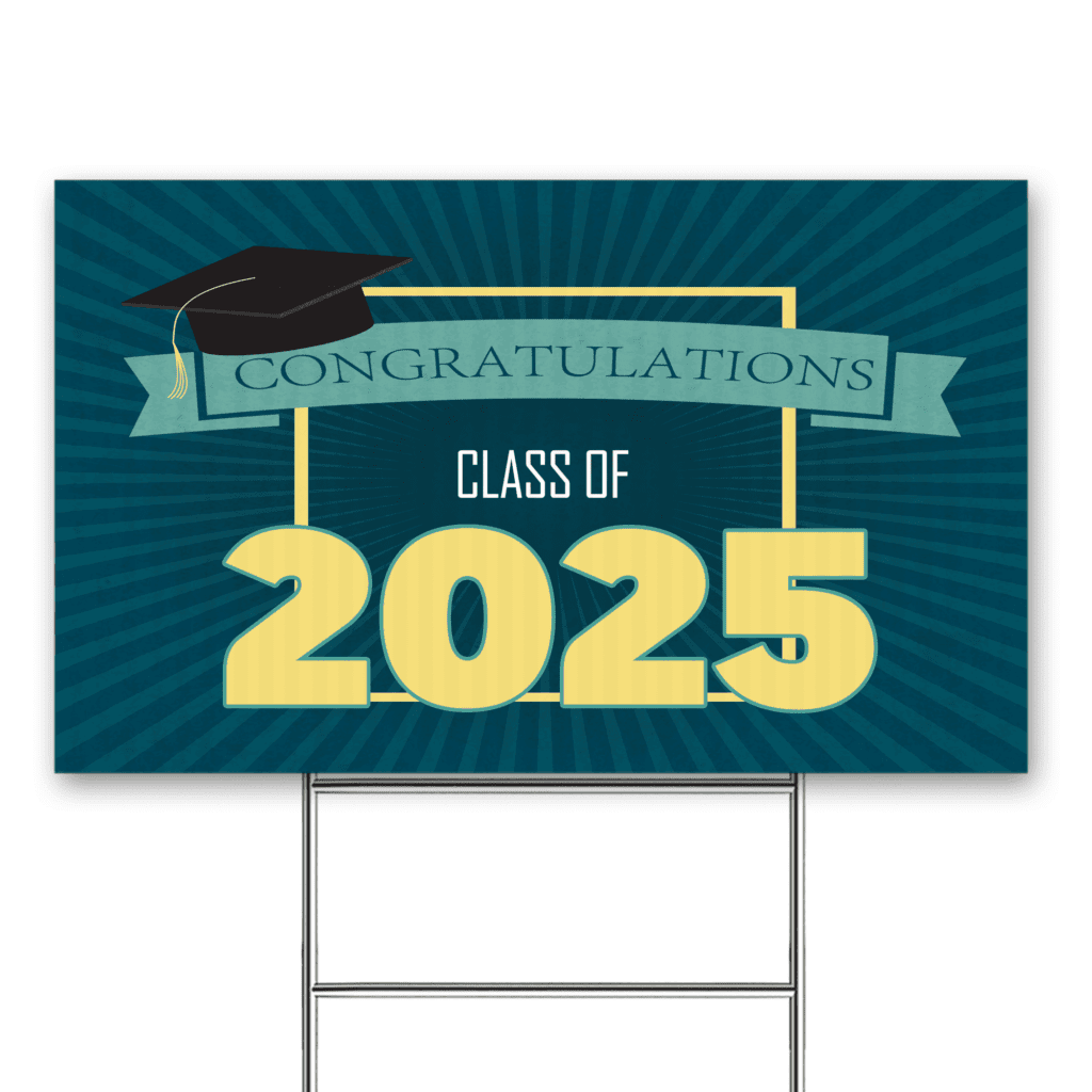 custom yard sign temp graduation 2025
