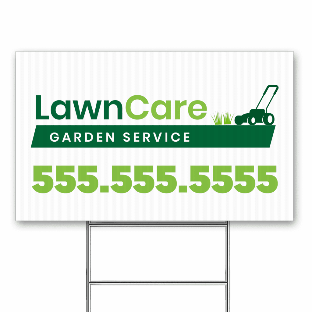 custom yard sign temp lawn care