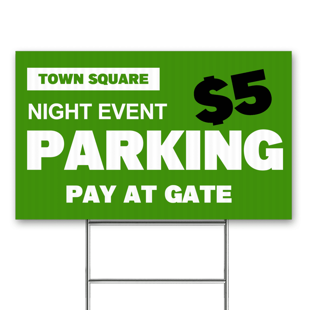 custom yard sign temp parking