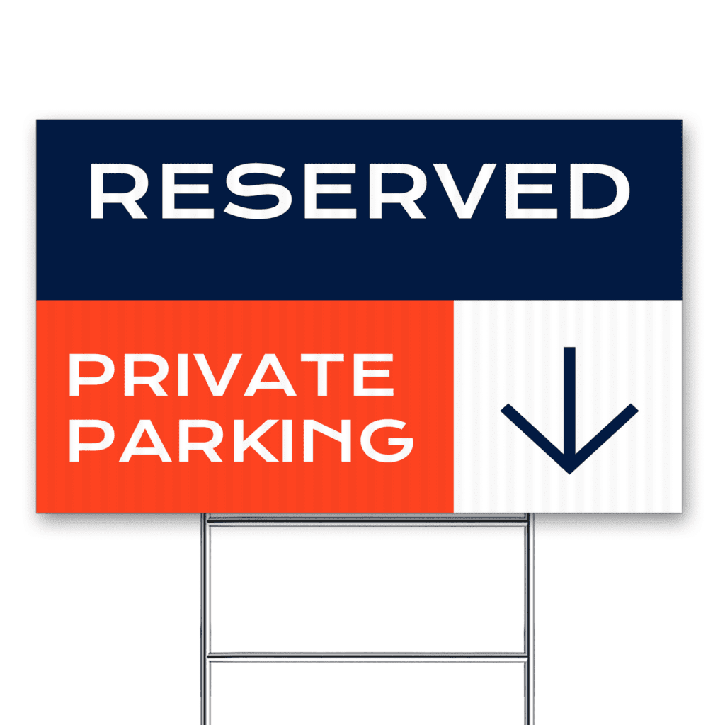 custom yard sign temp private parking