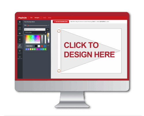 design online tool pennant flag flagstride