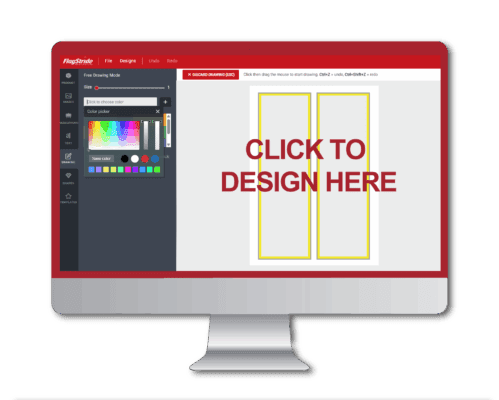 design online tool rectangular flag flagstride 1