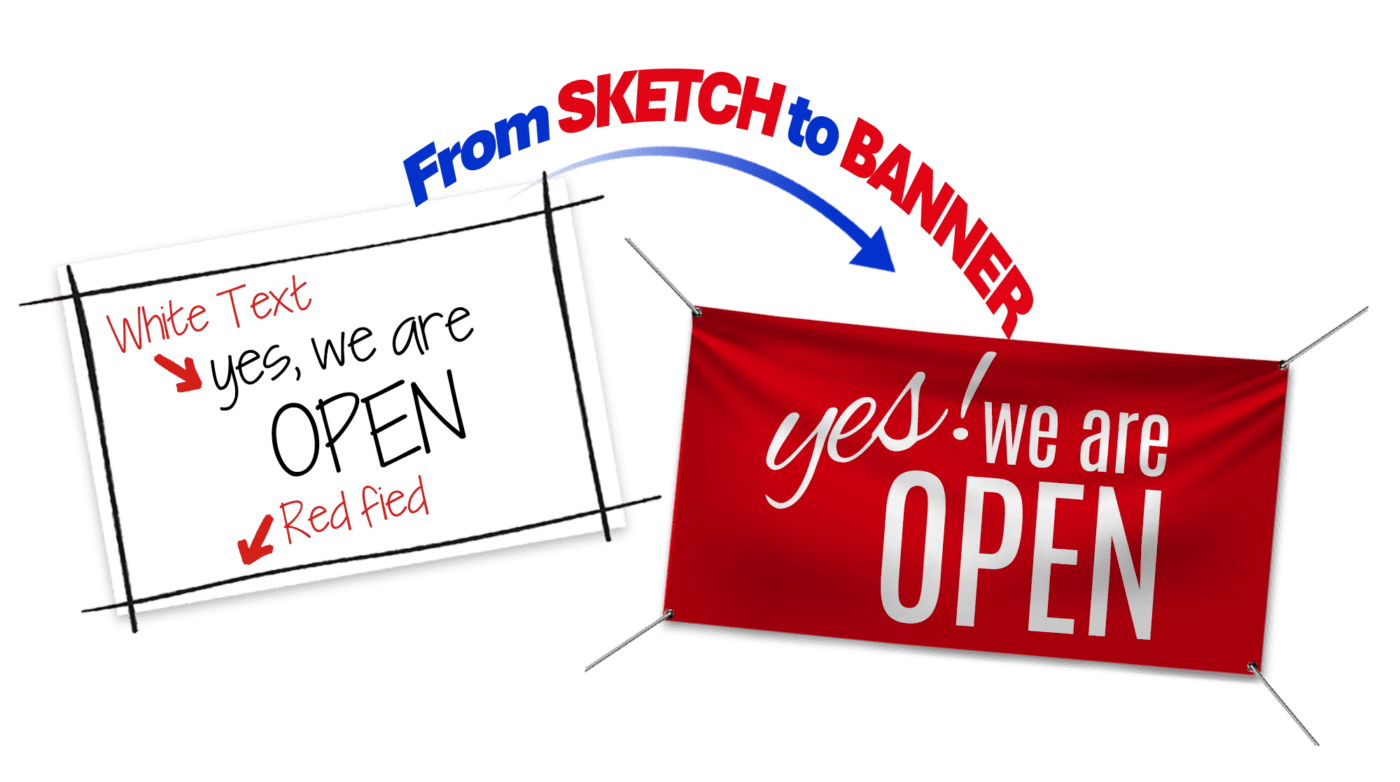 vinyl banner design sketch 1