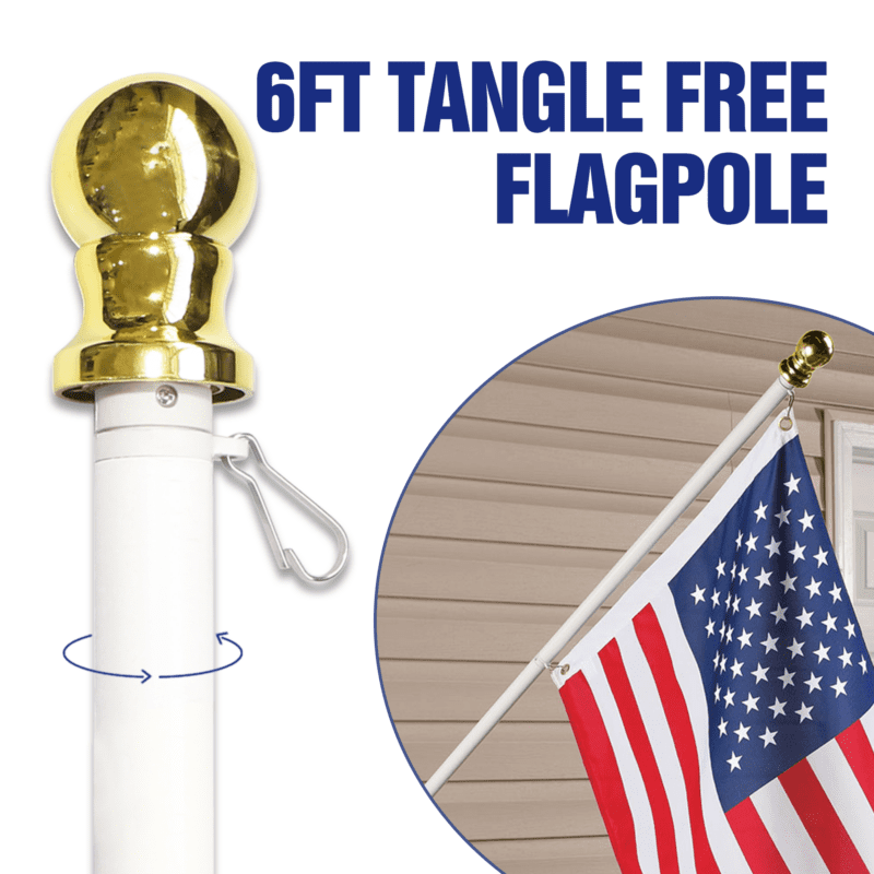 6Ft tangle free flagpole