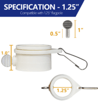 flagpole mounting rings specifications 1.25IN