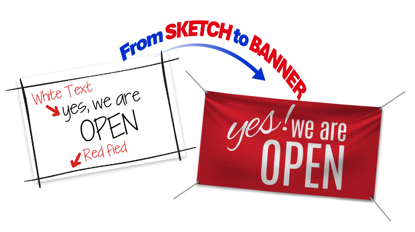 mesh banner design covert sketch